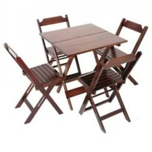 Mesa 4 cadeiras 60 X 60 JATOBA SEM PINTURA