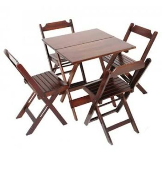 Mesa 4 cadeiras 60 X 60 JATOBA SEM PINTURA