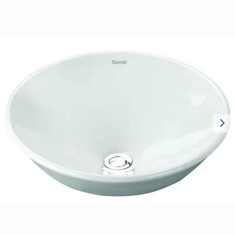 Cuba de Sobrepor para Banheiro 41cmx 8cm Eternit Darus Branco